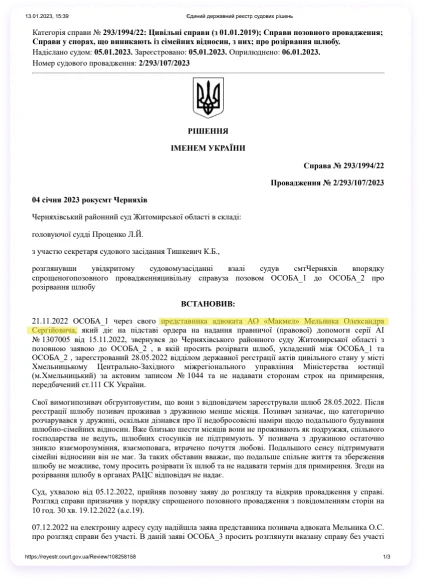 Розлучення онлайн, фотографія