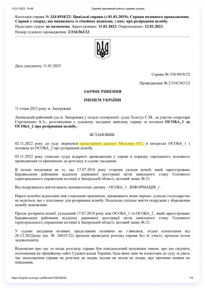 Розлучення онлайн, фотографія