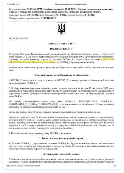 Розлучення онлайн, фотографія