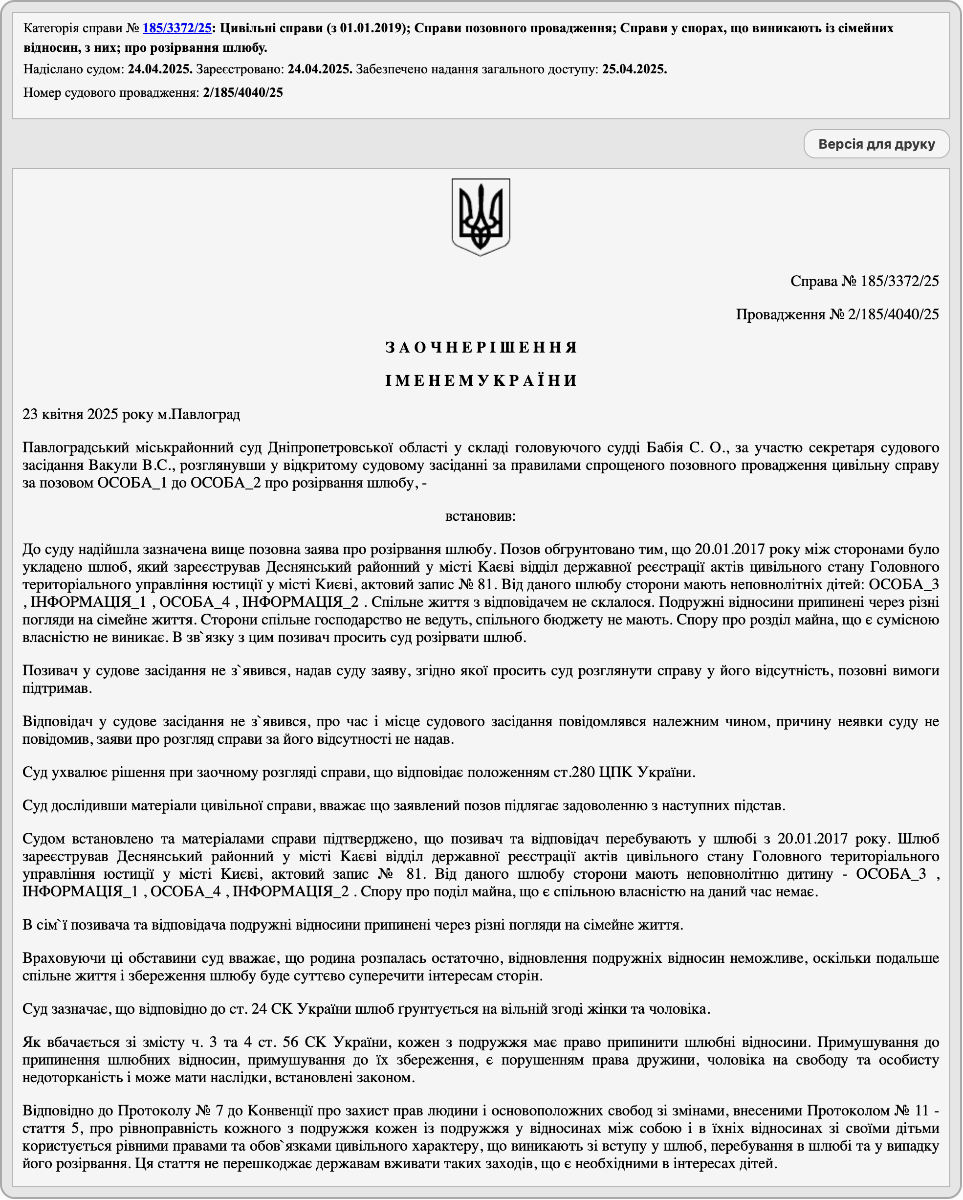 Решение от 23.04.2025